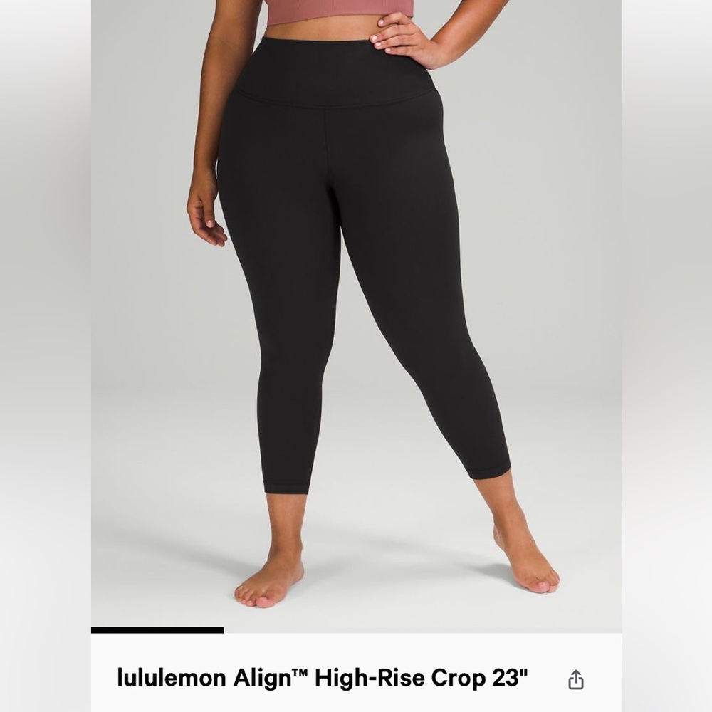 lululemon athletica Black High-Rise Crop Align Leggings